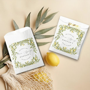 Gelbe Lemon Sorrento Mediterranes Brautparty Geschenktütchen