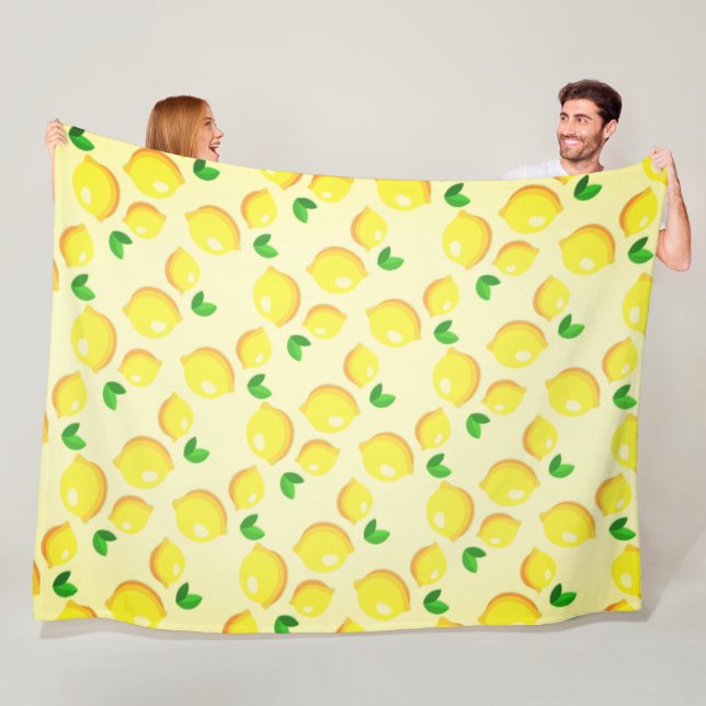 Gelbe Lemonen Fleece Blanket (Beispiel)