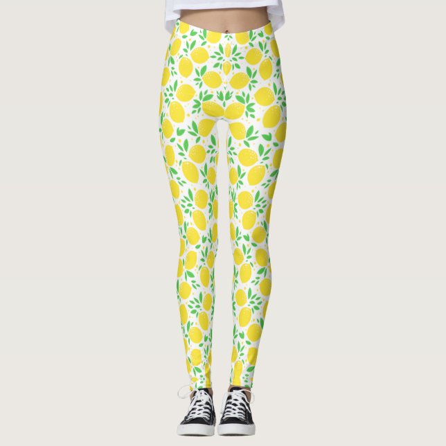 Gelbe Lemonen Leggings (Vorderseite)
