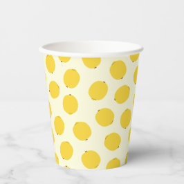Gelbe Lemonen Pappbecher