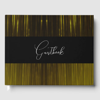 Gelbe Lichtstreifen Hochzeit Gästebuch