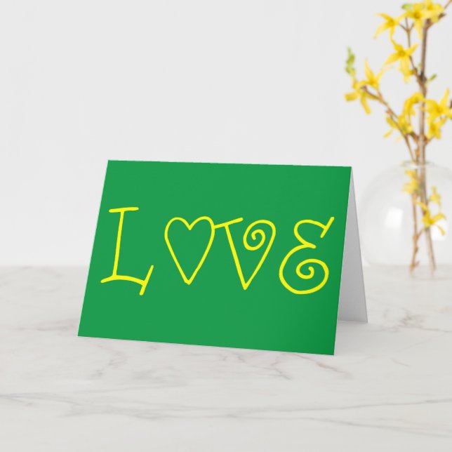 Gelbe Liebe Karte (Gelbe Blume)