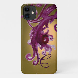GELBE LILA BERRIEN UND BLUMENFANG-WIRBEL MONOGRAM Case-Mate iPhone HÜLLE