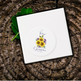 Gelbe lila Wildblume Geschenkanhänger