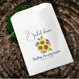 Gelbe lila Wildblume Geschenktütchen