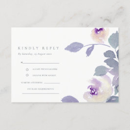 GELBE LILAC LILA WASSERFARBFLÜSSIGKEIT RSVP BEGLEITKARTE