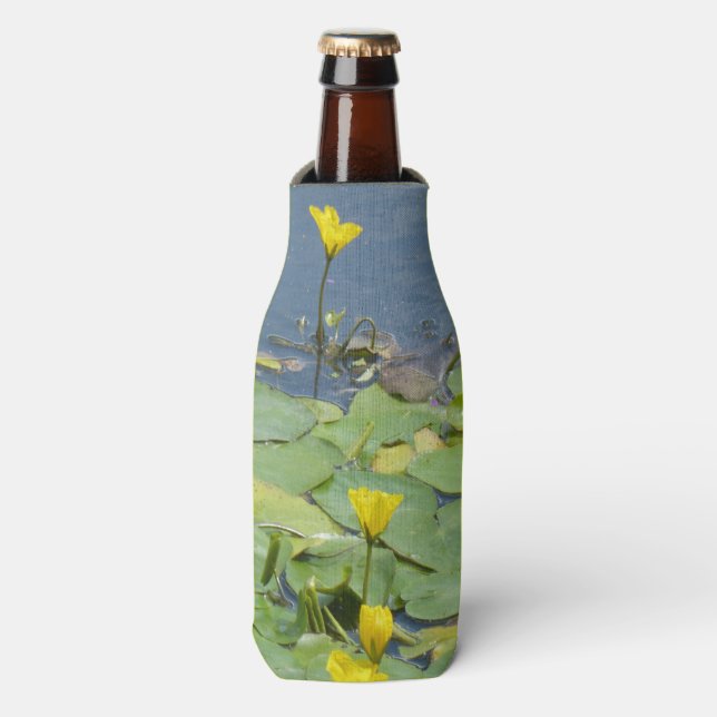 Gelbe Lilien Flasche Cooler Flaschenkühler (Flaschenvorderseite)