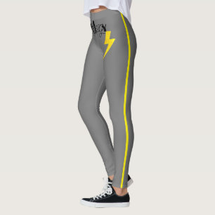 Gelbe Linie für den Power "Energy Thunder Sign" Leggings