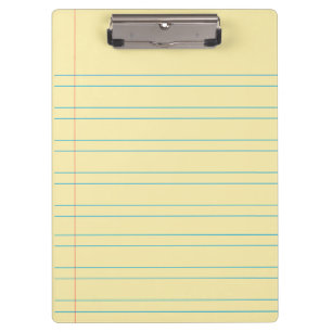 Gelbe Linke Notebook-Zwischenablage Klemmbrett