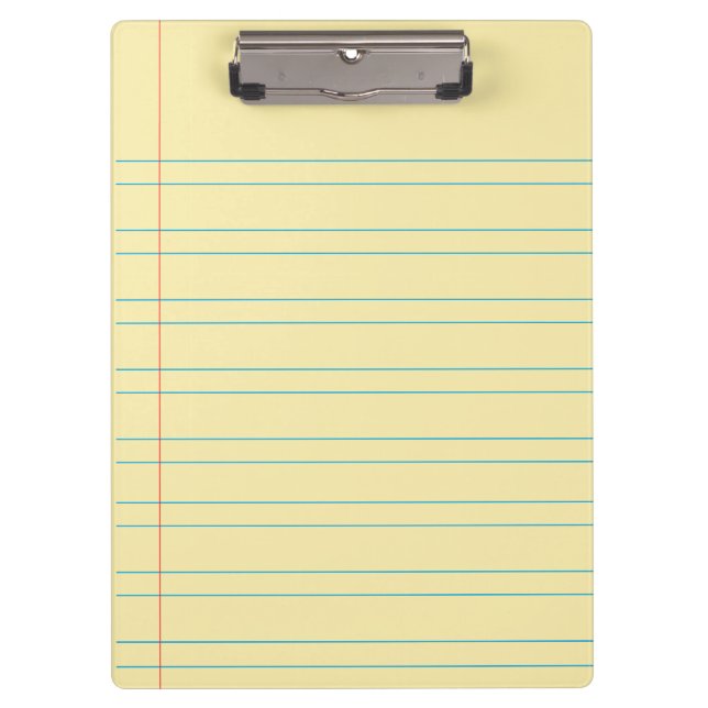 Gelbe Linke Notebook-Zwischenablage Klemmbrett (Vorderseite)