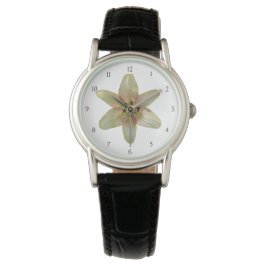 Gelbe Lippe-Blume Armbanduhr