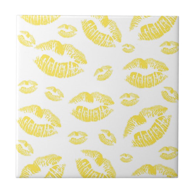 Gelbe Lippen Fliese (Vorderseite)