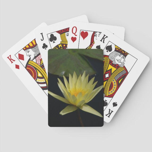 Gelbe Lotus-Wasserlilie Spielkarten (Rückseite)