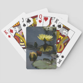 Gelbe Lotus-Wasserlilien Kartenspielen Spielkarten