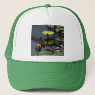 Gelbe Lotus-Wasserlilien Truckerkappe