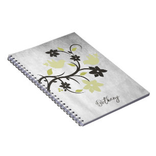 Gelbe Lovebirts Personalisiertes Notebook Notizblock