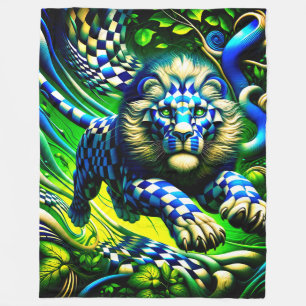 Gelbe Lunge Fleecedecke