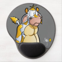 Gelbe lustige Kuh von Sergio J. Gel Mousepad
