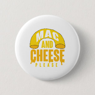 Gelbe Macaroni Käse für Kinder Mac und Käse Button