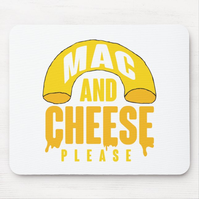 Gelbe Macaroni Käse für Kinder Mac und Käse Mousepad (Vorne)