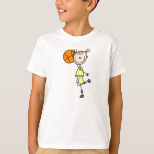 Gelbe Mädchen-Basketball-Spieler-T - Shirts und