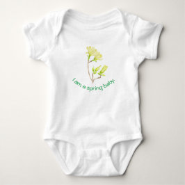Gelbe Magnolien auf einem Baby-Bodysuit Baby Strampler