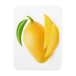 Gelbe Mango schneiden Magnet