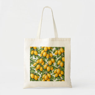 Gelbe Mango Tropisches Botanisches Muster Tragetasche