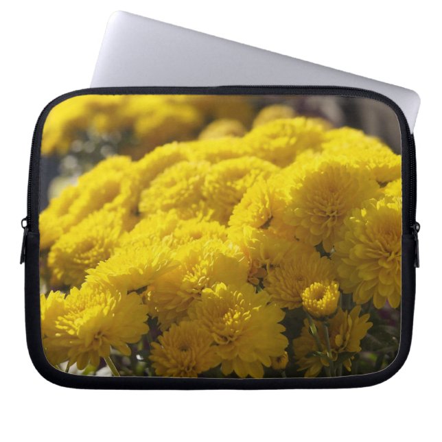 Gelbe Marigoldbrache Laptopschutzhülle (Vorderseite)