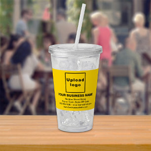 Gelbe Markenbezeichnung für Acrylic Tumbler Acryltrinkbecher