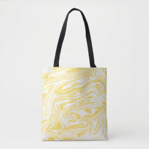 Gelbe Marmorstruktur. Handgezeichnet Tasche
