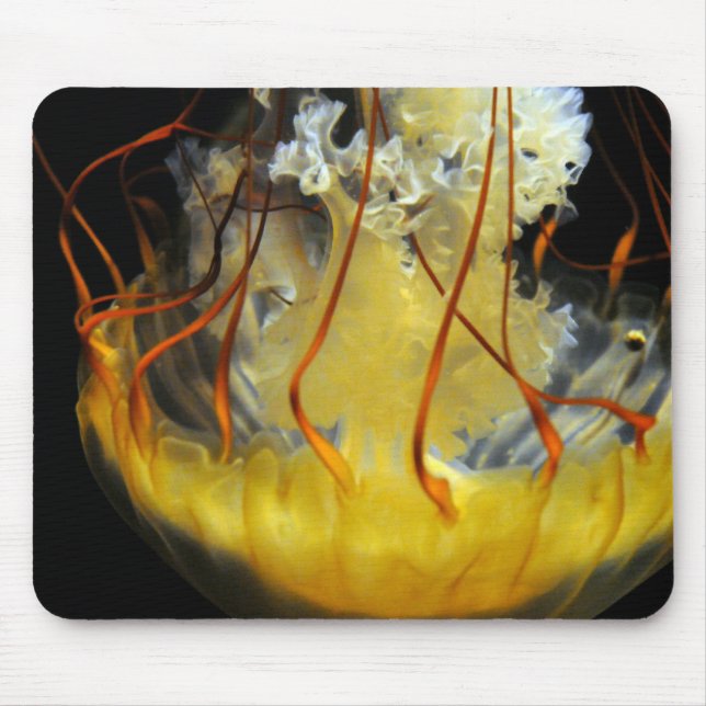 Gelbe Medusa-Quallen Mousepad (Vorne)