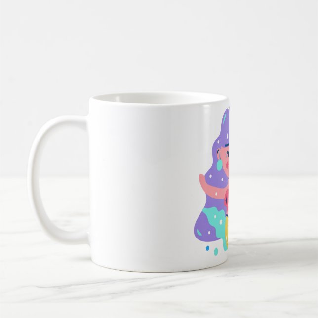 Gelbe Meerjungfrau Kaffeetasse (Links)