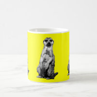 Gelbe Meerkat Kaffee-Tasse