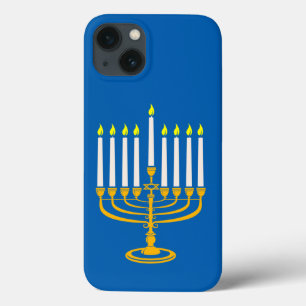 Gelbe menorah hanukkah Judenprint Case-Mate iPhone Hülle