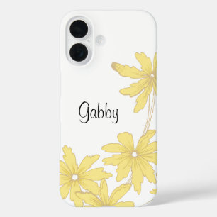 Gelbe Milben auf Weiß iPhone 16 Hülle