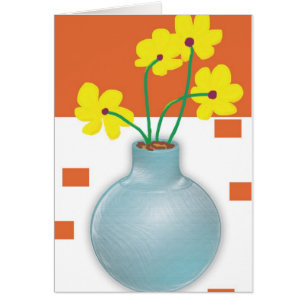 Gelbe Milchsorten in einer blauen Vase mit benutze