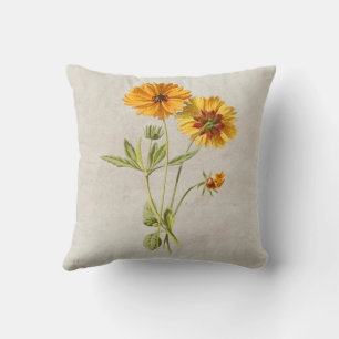Gelbe Minimalistische Blume Kissen