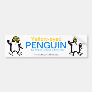 Gelbe mit Augen PENGUIN - wild lebende Tiere - Autoaufkleber