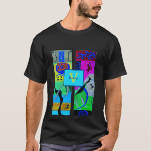 Gelbe Mode Abstrakte Inspiration aus der Zufrieden T-Shirt