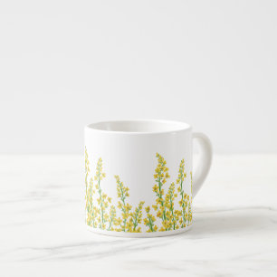 Gelbe moderne Citrin-Blüten  Espressotasse