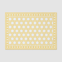 Gelbe moderne Decoupage-Papier mit Knocheneinlegea