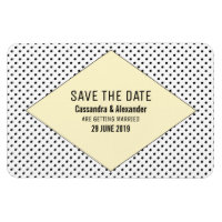 Gelbe moderne Polka Dots Save the Date