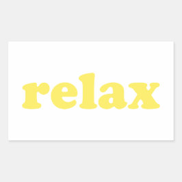 Gelbe moderne Typografie lustig cool Rechteckiger Aufkleber