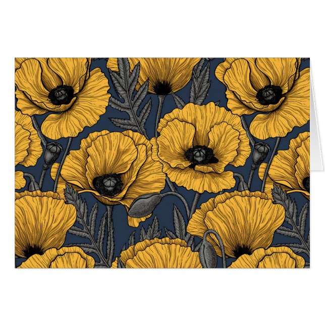 Gelbe Mohn auf der Marine (Vorderseite (Horizontal))