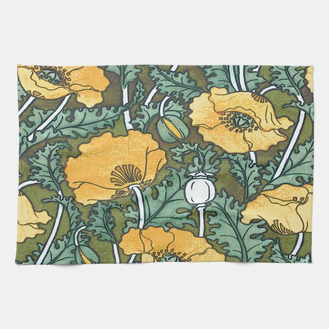 Gelbe Mohnblume Handtuch (Horizontal)