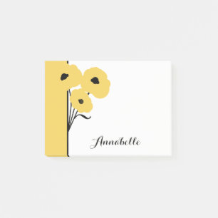 GELBE MOHNBLUMEN DES CHIC-POST-IT-NOTE_MOD POST-IT KLEBEZETTEL
