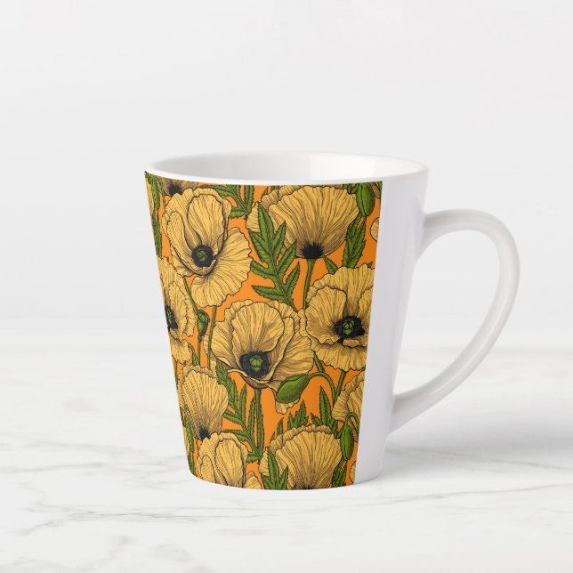 Gelbe Mohnblumen Milchtasse (Rechts)