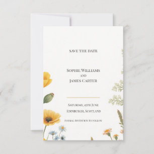 Gelbe Mohnfarn Botanische Schottische Hochzeit Save The Date