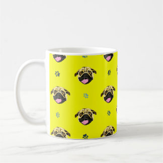 Gelbe Mops Tasse